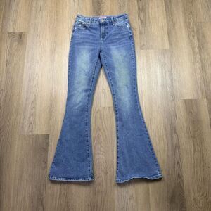 Juicy Couture Jeans Juniors 1/25 Blue Flare Stretch Rhinestone Juicy Pockets